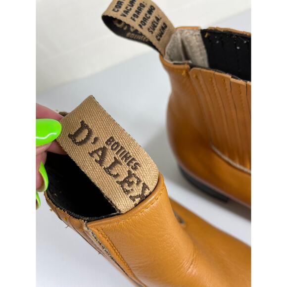 D'ALEX Leather Chelsea Boot Size 7 Western Cowboy Casual Pull On Fall - Picture 11 of 14